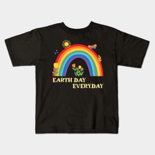 Earth Day Everyday Rainbow Kids T-Shirt